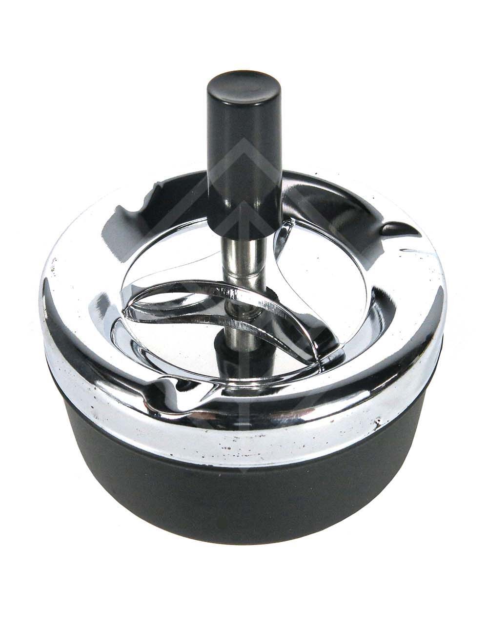 Scrumiera Spinning chrome/black matt 9cm